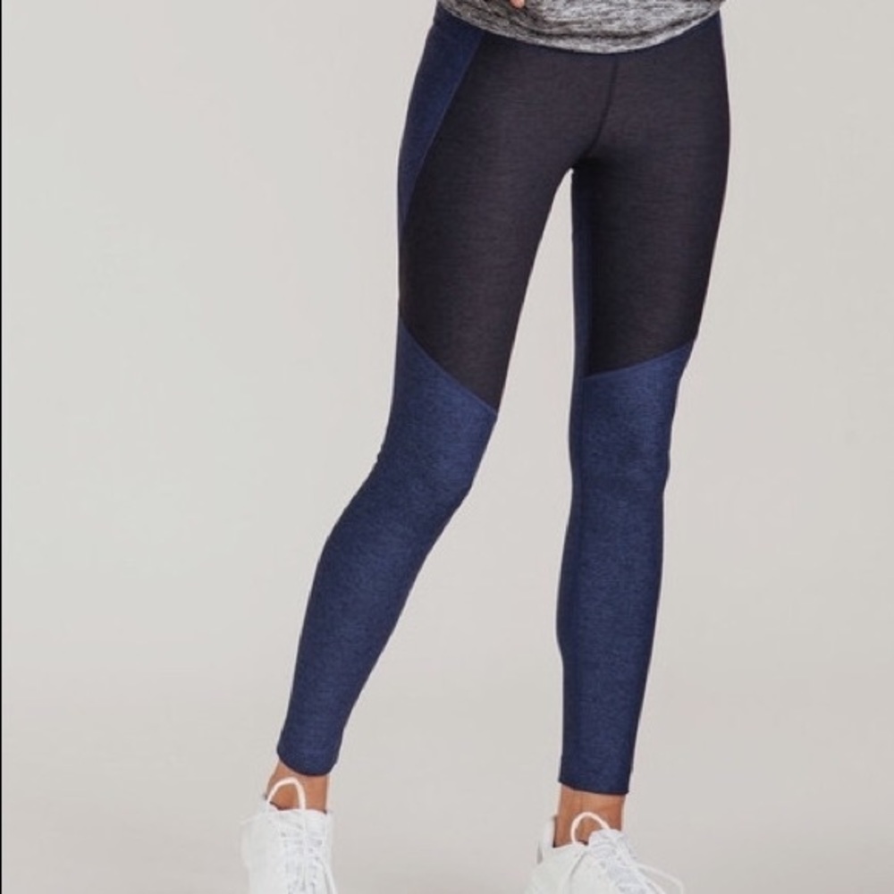 Outdoor Voices Blue and Dark Grey Leggings